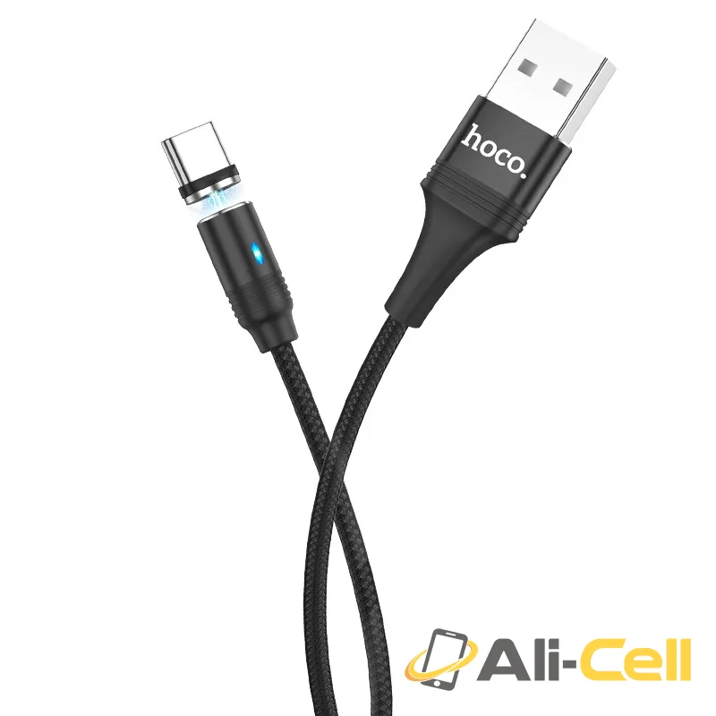 Cable USB to Type-C “U76 Fresh” for charging (U76 Type C Black, 1.2m) — 3