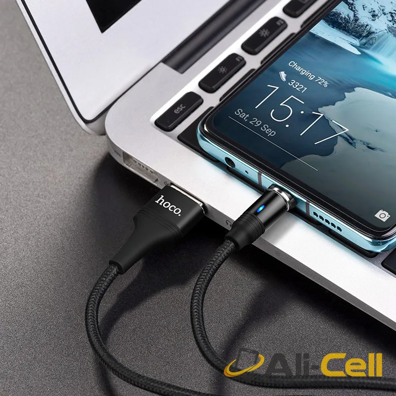 Cable USB to Type-C “U76 Fresh” for charging (U76 Type C Black, 1.2m) — 6