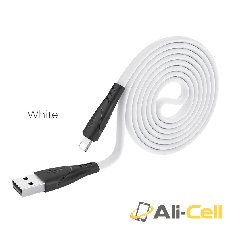 Cable USB to Lightning “X42 Soft Silicone” charging data sync (X42 Lightning White, 1.0m)