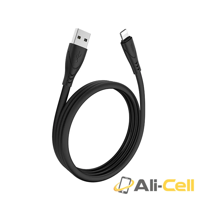 Cable USB to Lightning “X42 Soft Silicone” charging data sync (X42 Lightning Orange Yellow, 1.0m) — 3