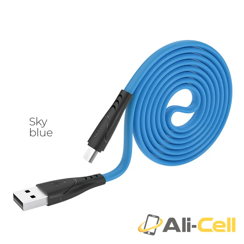 Cable USB to Micro-USB “X42 Soft Silicone” charging data sync (X42 Micro Usb Sky Blue, 1.0m)