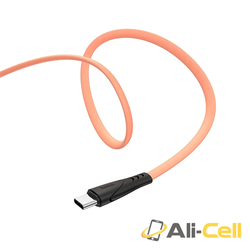 Cable USB to Type-C “X42 Soft Silicone” charging data sync (X42 Type C Orange Yellow, 1.0m) — 4