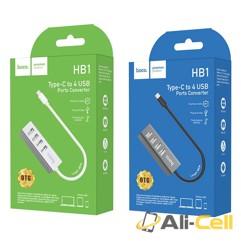 Type-C hub “HB1” Type-C to 4 USB 2.0 ports converter (Hb1 Type C Silver) — 7