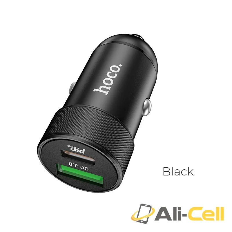 Car charger “Z32B Speed up” PD+QC3.0 set with cable (Z32b Black, Single)
