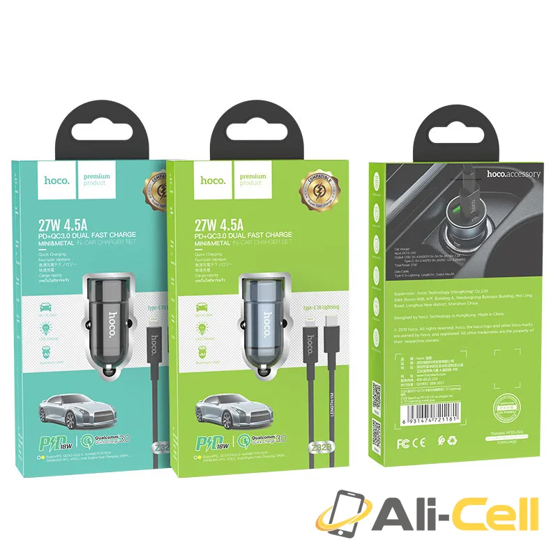 Car charger “Z32B Speed up” PD+QC3.0 set with cable (Z32b Black, Single) — 7