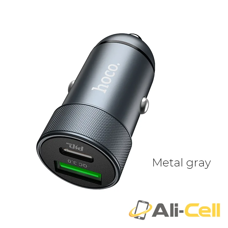 Car charger “Z32B Speed up” PD+QC3.0 set with cable (Z32b Metal Gray, Single)