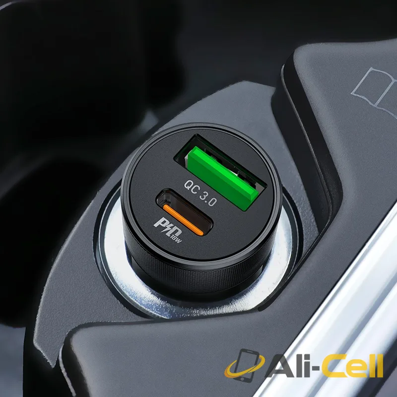 Car charger “Z32B Speed up” PD+QC3.0 set with cable (Z32b Metal Gray, Single) — 4