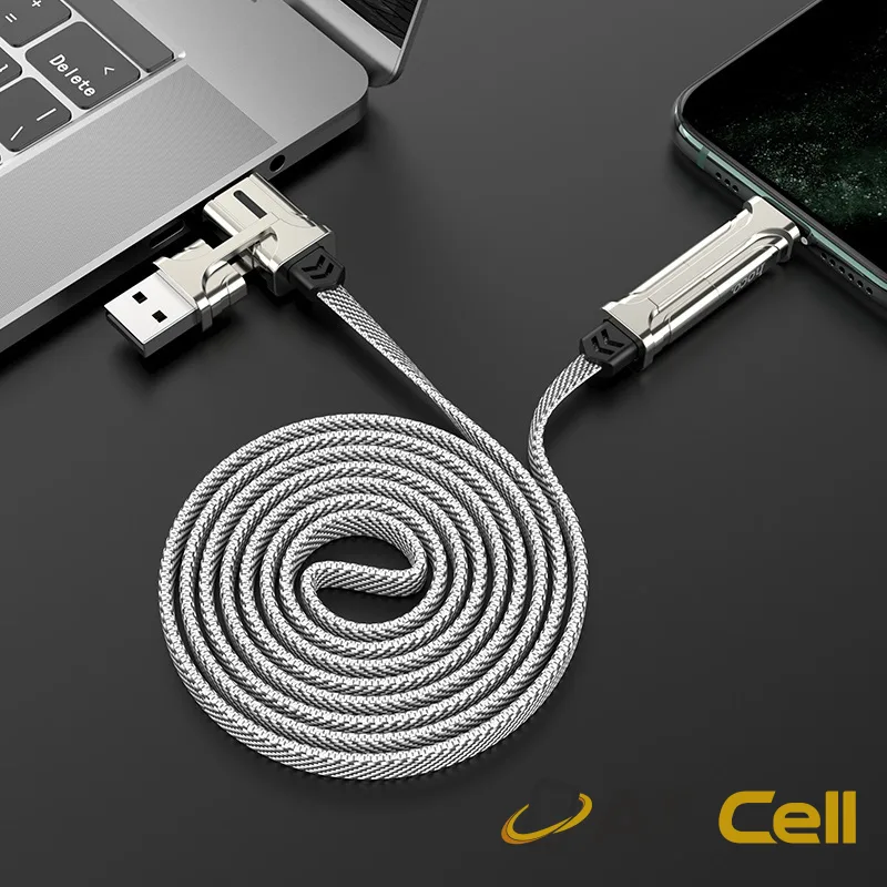 Cable 4-in-1 “S22 Magic cube” charging data sync (S22 4in1 Grey White, 1.2m) — 5
