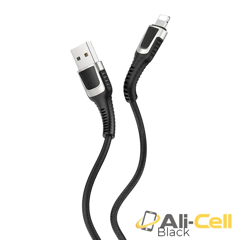 Cable USB to Lightning “U81 Jazz” charging data sync (U81 Lightning Black, 1.2m)