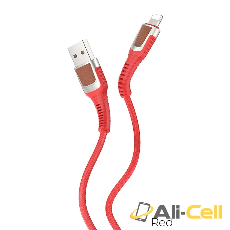 Cable USB to Lightning “U81 Jazz” charging data sync (U81 Lightning Red, 1.2m)