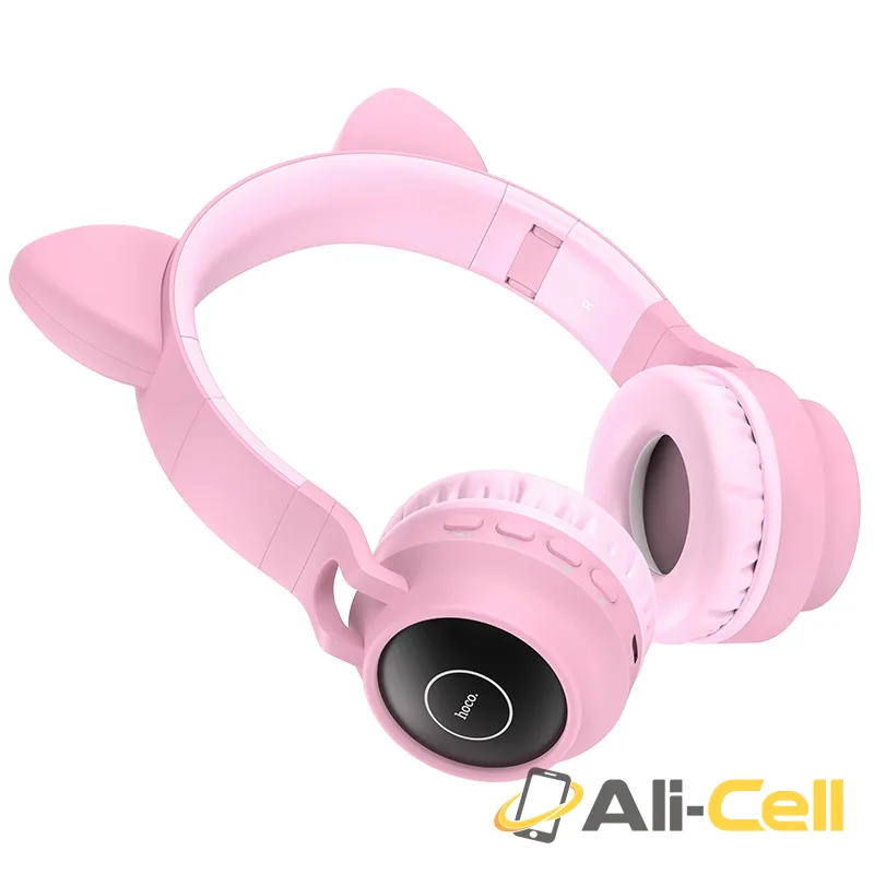 Headphones “W27 Cat ear” wireless wired (W27 Pink) — 3
