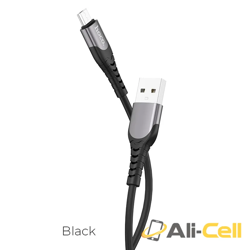 Cable USB to Micro-USB “U80 Cool silicone” charging data sync (U80 Micro Usb Black, 1.2m)