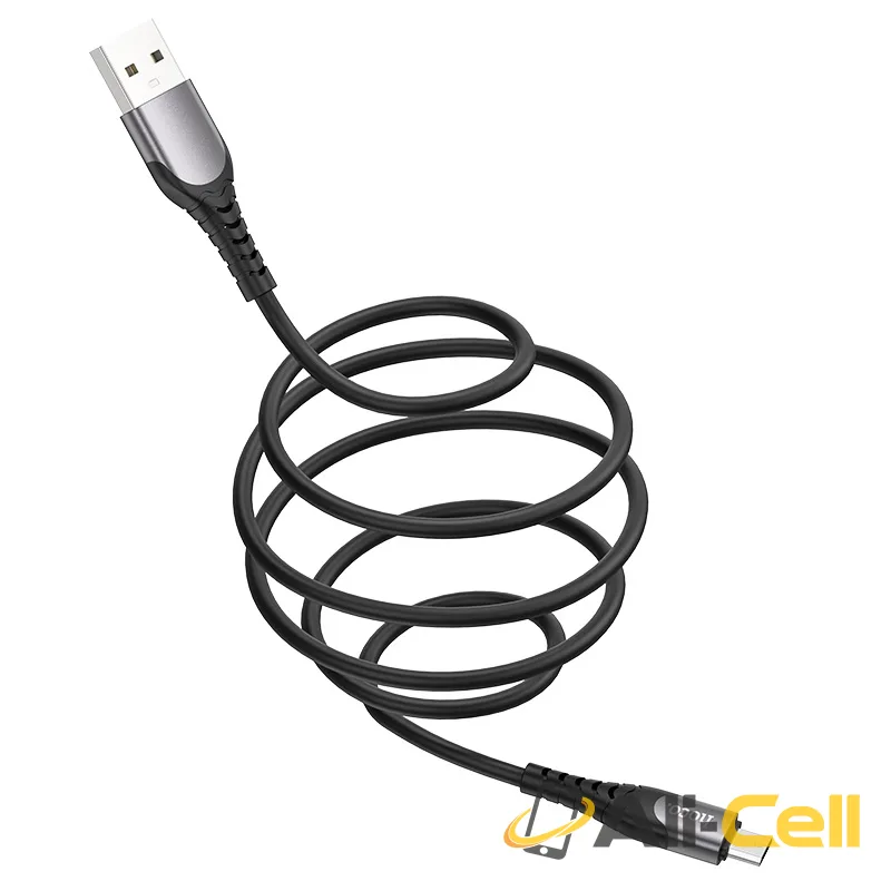 Cable USB to Micro-USB “U80 Cool silicone” charging data sync (U80 Micro Usb Black, 1.2m) — 2