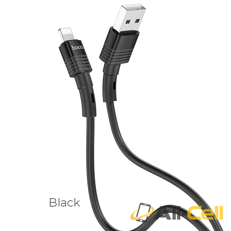 Cable USB to Lightning “U82 Cool grace” charging data sync (U82 Lightning Black, 1.2m)