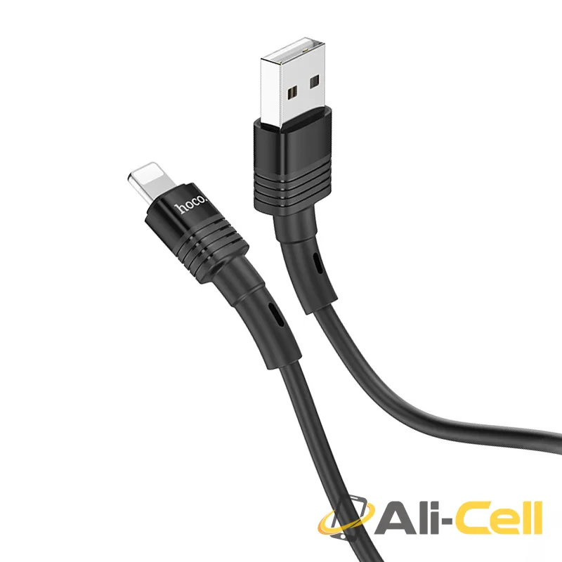 Cable USB to Lightning “U82 Cool grace” charging data sync (U82 Lightning Black, 1.2m) — 2