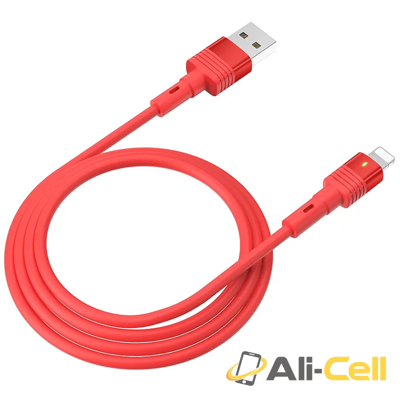 Cable USB to Lightning “U82 Cool grace” charging data sync (U82 Lightning Black, 1.2m) — 3