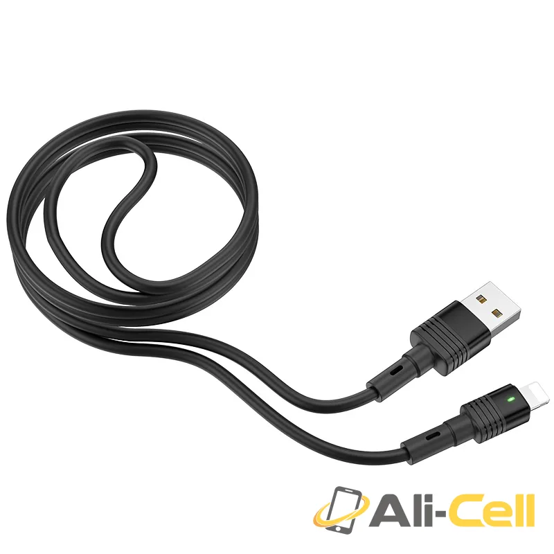 Cable USB to Lightning “U82 Cool grace” charging data sync (U82 Lightning Black, 1.2m) — 4