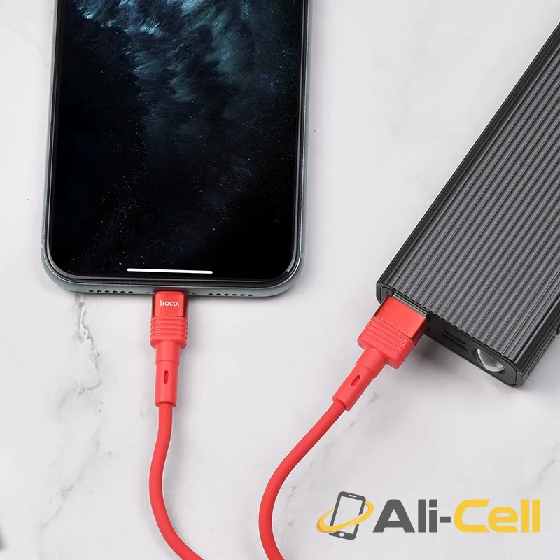 Cable USB to Lightning “U82 Cool grace” charging data sync (U82 Lightning Red, 1.2m) — 6