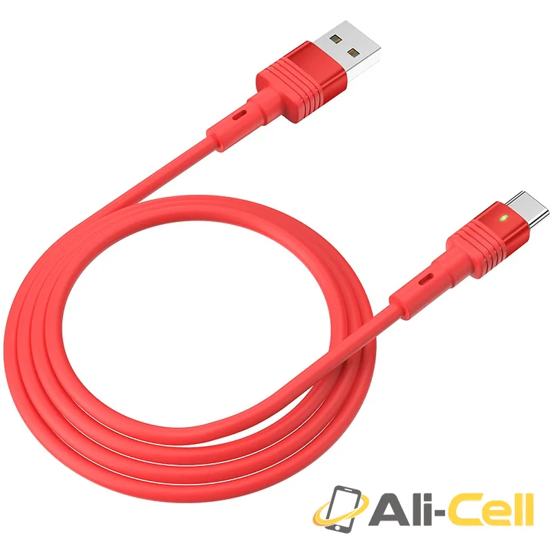 Cable USB to Type-C “U82 Cool grace” charging data sync (U82 Type C Black, 1.2m) — 3