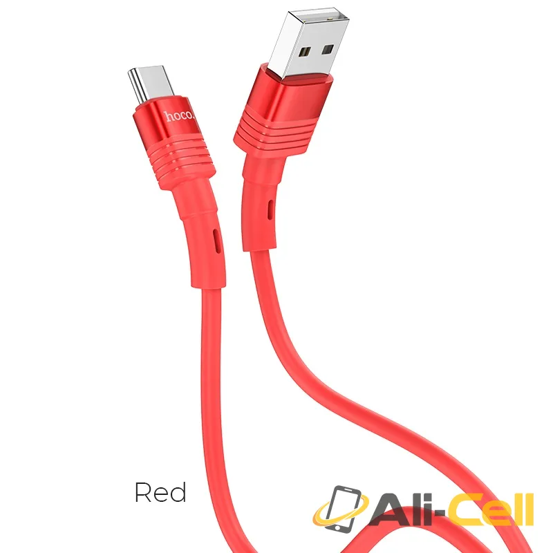 Cable USB to Type-C “U82 Cool grace” charging data sync (U82 Type C Red, 1.2m)