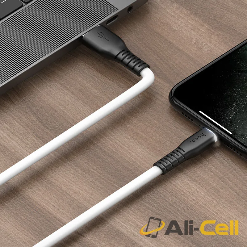 Cable USB to Lightning “X44 Soft silicone” charging data sync (X44 Lightning White, 1.0m) — 4