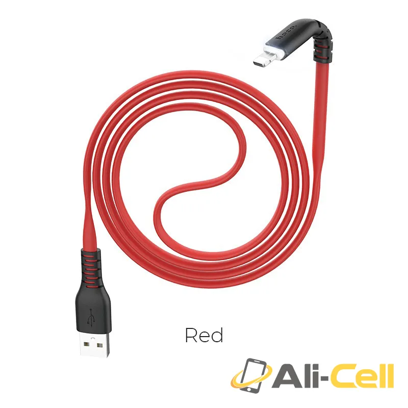 Cable USB to Lightning “X44 Soft silicone” charging data sync (X44 Lightning Red, 1.0m)