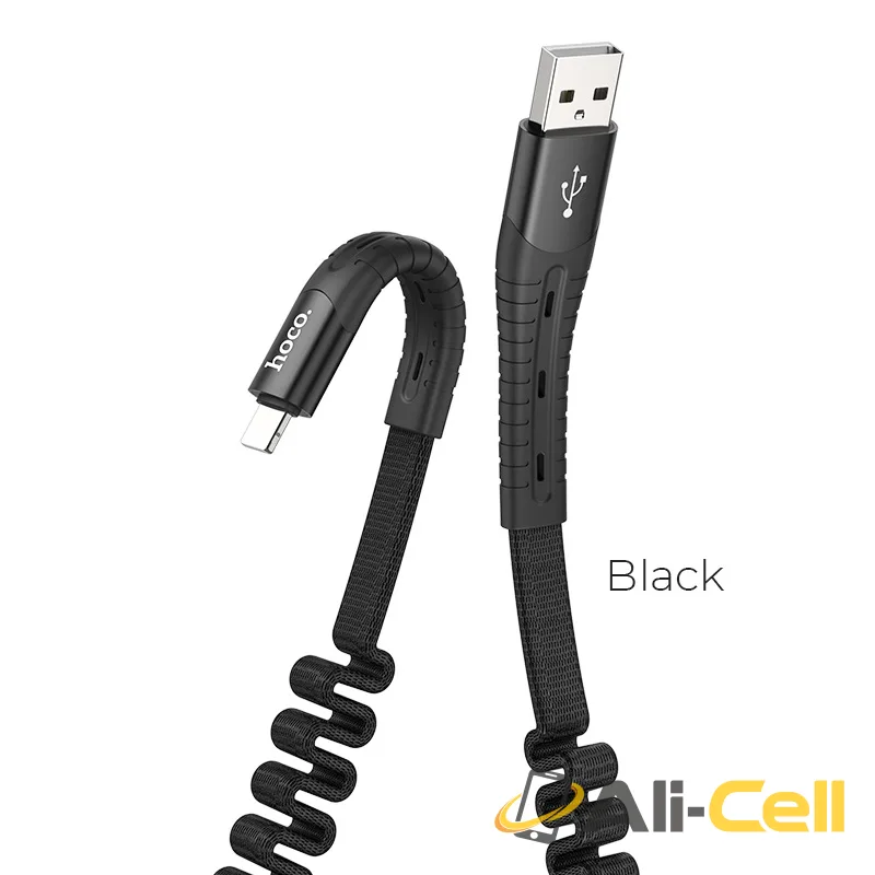 Cable USB to Lightning “U78 Cotton treasure” charging data sync (U78 Lightning Black, 1.2m)