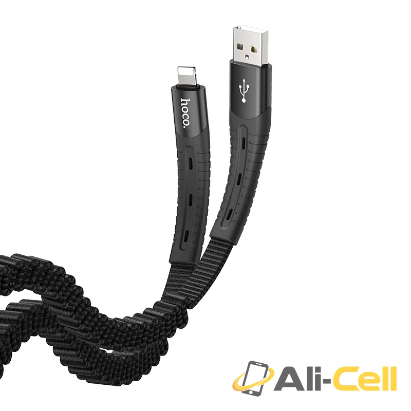 Cable USB to Lightning “U78 Cotton treasure” charging data sync (U78 Lightning Black, 1.2m) — 2