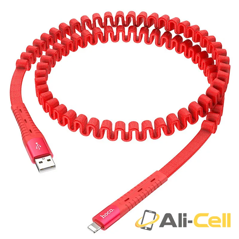 Cable USB to Lightning “U78 Cotton treasure” charging data sync (U78 Lightning Black, 1.2m) — 3