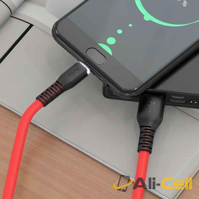 Cable USB to Micro-USB “X44 Soft silicone” charging data sync (X44 Micro Usb Red, 1.0m) — 6