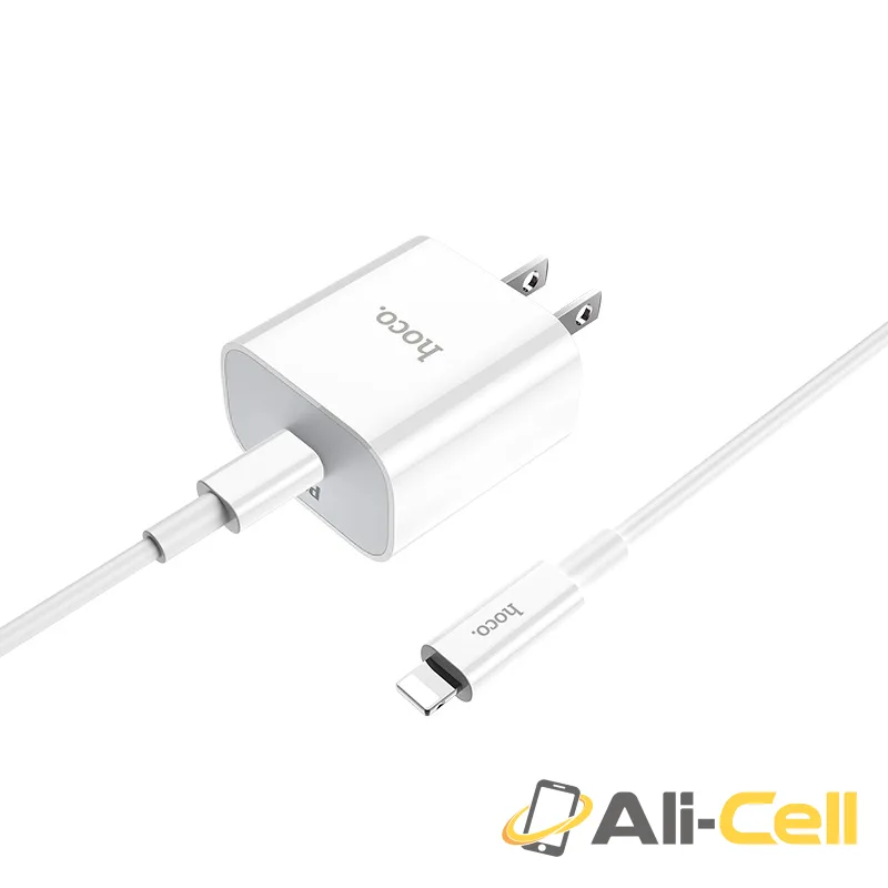 Wall charger “C76 Speed source” PD3.0 US Type-C output set with cable (C76 Type C Lightning White, Set With Type C To Lightning Cable) — 3