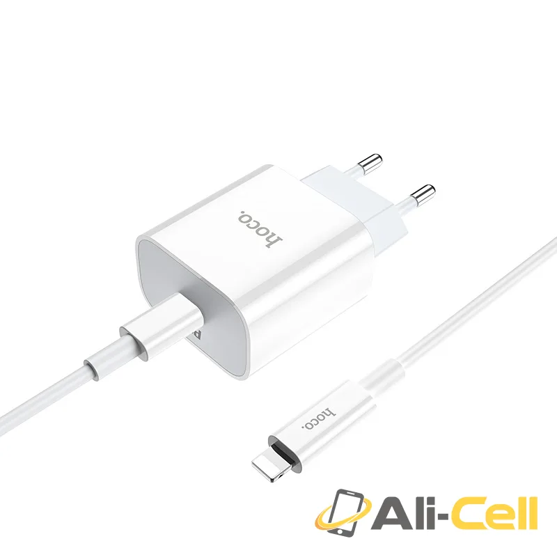 Wall charger “C76A Speed source” PD3.0 EU Type-C output set with cable (C76a Type C Lightning White, Set With Type C To Lightning Cable) — 3