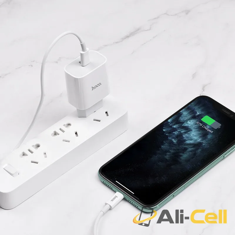 Wall charger “C76A Speed source” PD3.0 EU Type-C output set with cable (C76a Type C Lightning White, Set With Type C To Lightning Cable) — 6