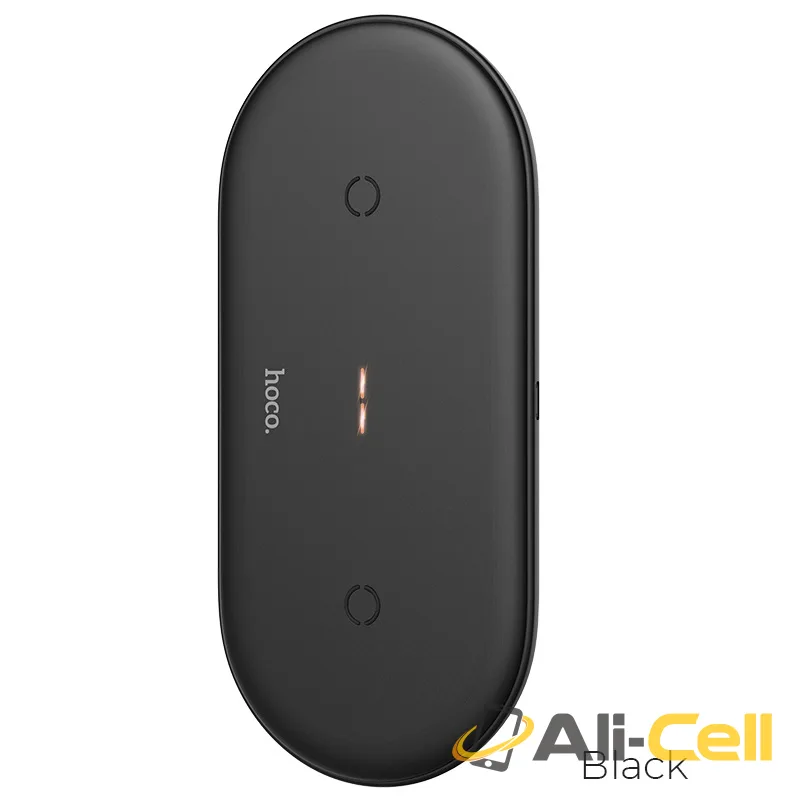 Wireless charger “CW23 Dual power” tabletop charging dock (Cw23 Black)