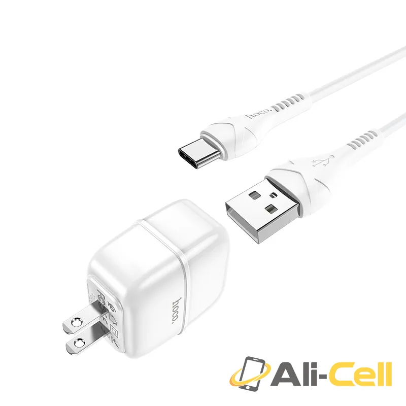 Wall charger “C77 Highway” dual port charger US plug set with cable (C77 Micro Usb White, Set With Micro Usb Cable) — 2