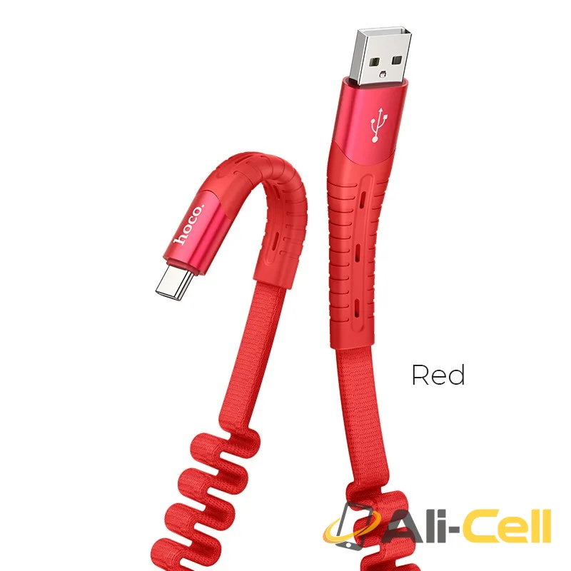 Cable USB to Type-C “U78 Cotton treasure” charging data sync (U78 Type C Red, 1.2m)