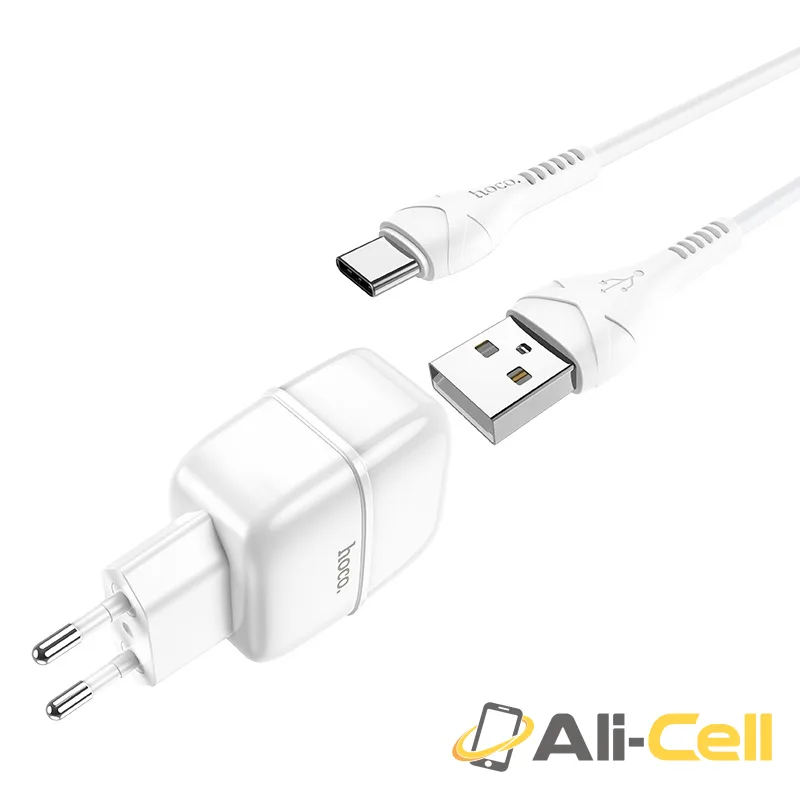 Wall charger “C77A Highway” dual port charger EU plug set with cable (C77a Lightning Black, Set With Lightning Cable) — 2