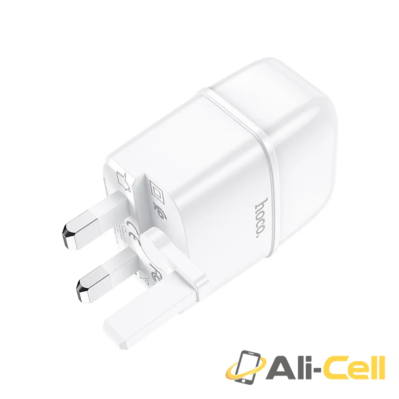 Wall charger “C77B Highway” dual port charger UK plug set with cable (C77b Micro Usb White, Set With Micro Usb Cable) — 4