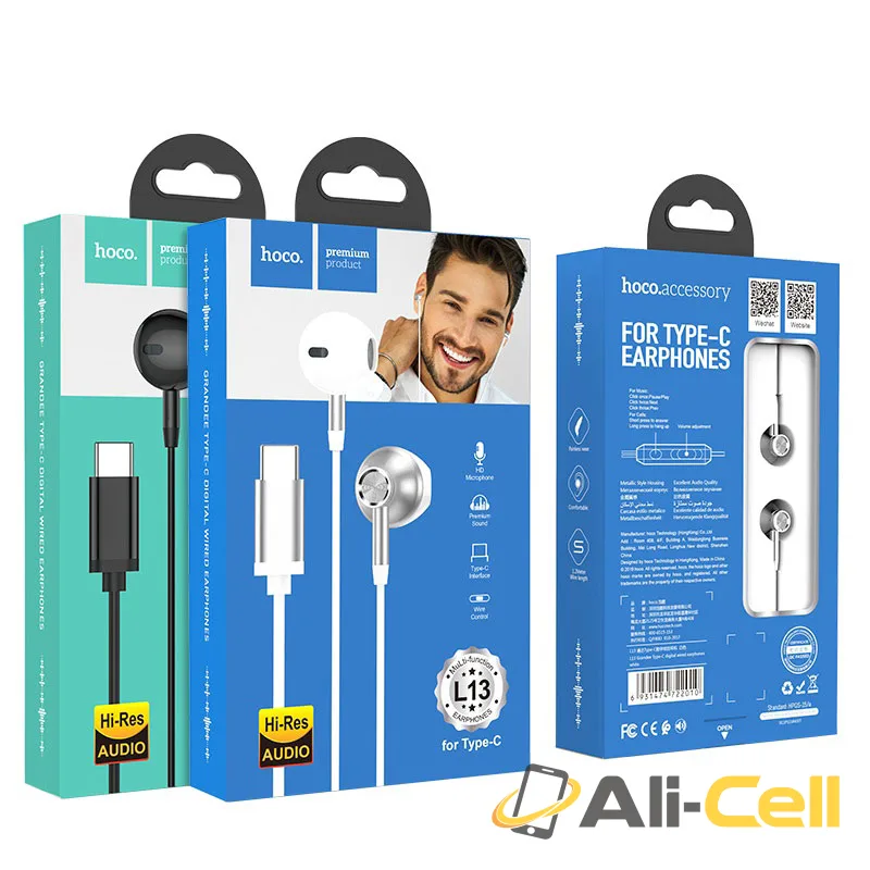 Wired earphones Type-C “L13 Grandee” with mic (L13 White) — 7