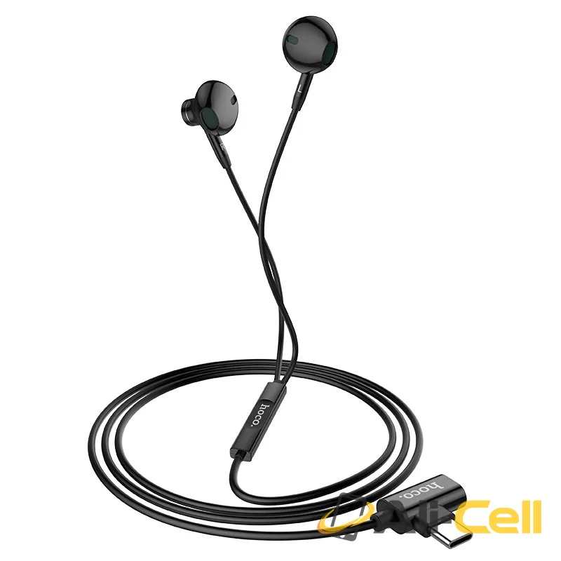 Wired earphones Type-C “L12 Earl” with mic and charging port (L12 Black) — 4