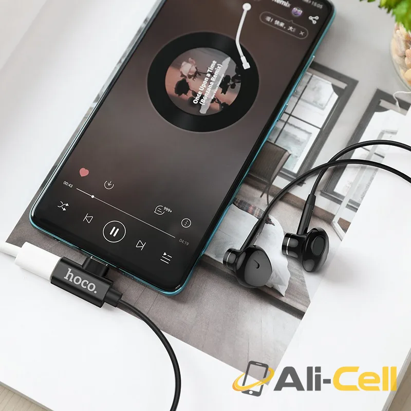 Wired earphones Type-C “L12 Earl” with mic and charging port (L12 Black) — 6