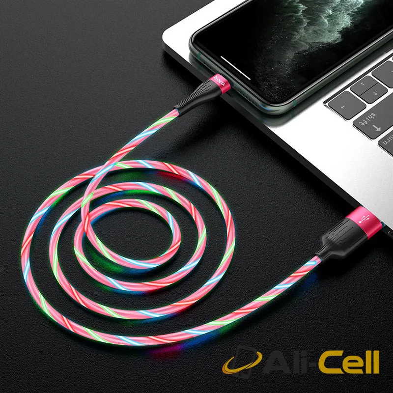 Cable USB to Lightning “U85 Charming night” charging data sync (U85 Lightning Red, 1.0m) — 4