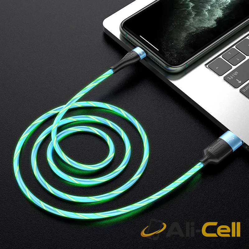 Cable USB to Lightning “U85 Charming night” charging data sync (U85 Lightning Blue, 1.0m) — 5