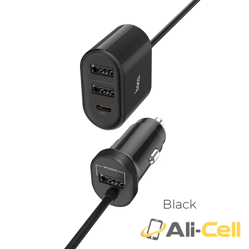 Car charger “Z35 Companheiro” PD3.0 with extention cable (Z35 Black)