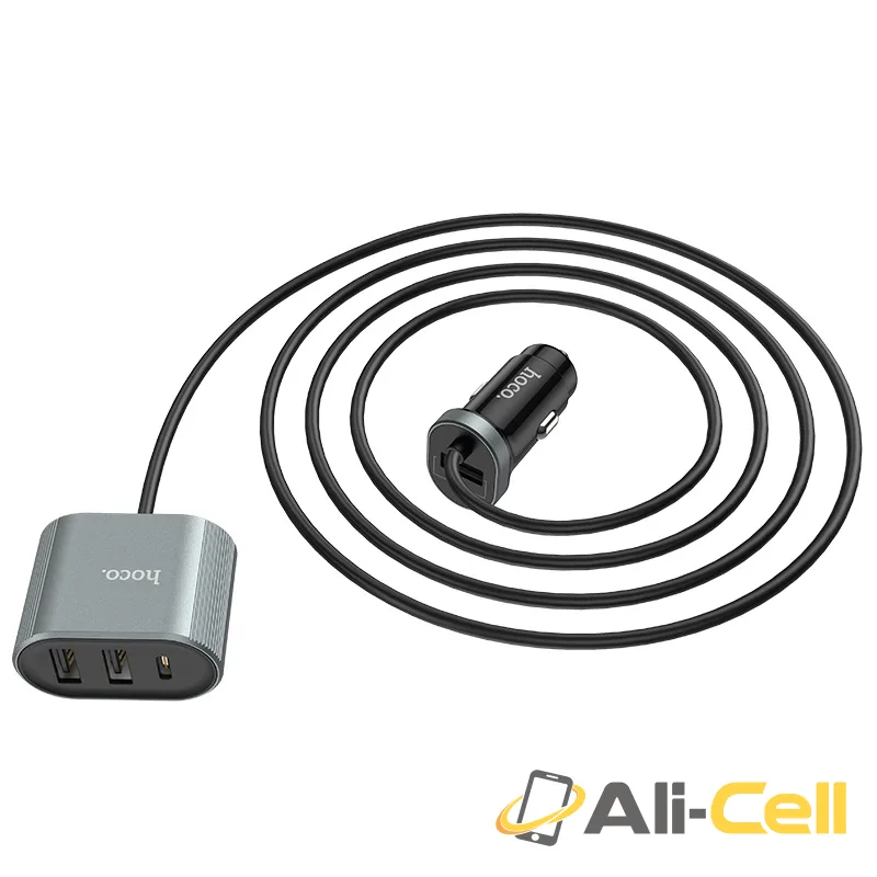 Car charger “Z35 Companheiro” PD3.0 with extention cable (Z35 Black) — 3