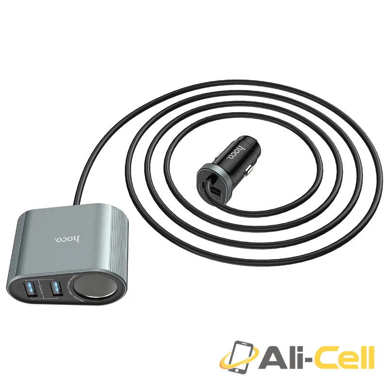 Car charger “Z35A Companheiro” with extention cable (Z35a Metal Gray) — 3