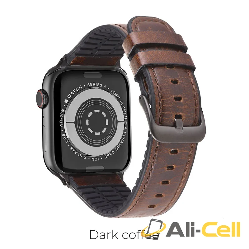 Watchband for Apple Watch Series 1 / 2 / 3 / 4 / 5 “WB18 Fenix” leather (Wb18 Dark Coffee, 38 40mm)