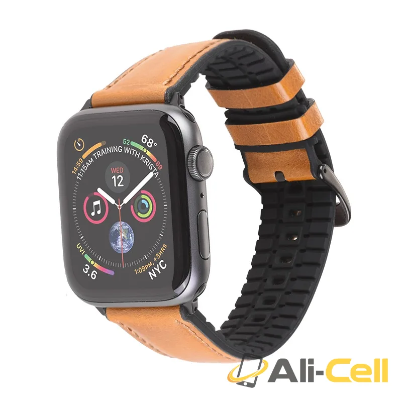 Watchband for Apple Watch Series 1 / 2 / 3 / 4 / 5 “WB18 Fenix” leather (Wb18 Dark Coffee, 38 40mm) — 2