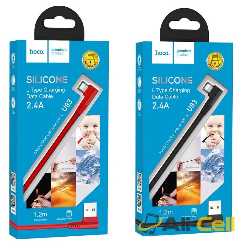 Cable USB to Lightning “U83 Puissant” charging data sync (U83 Lightning Red, 1.2m) — 7