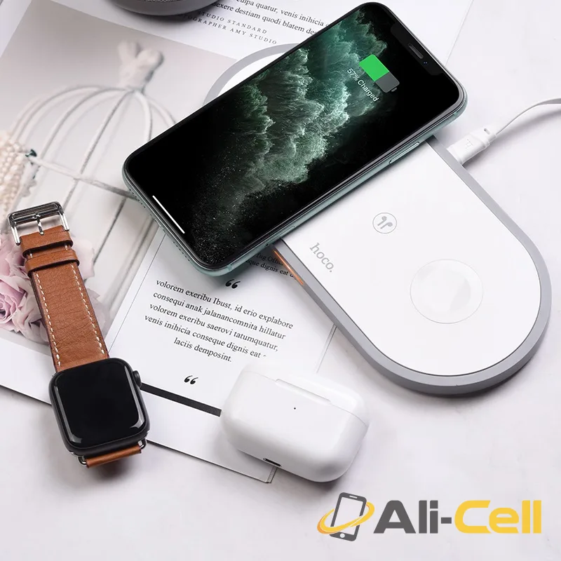 Wireless charger “CW24 Handsome” 3-in-1 tabletop charging dock (Cw24 White) — 5
